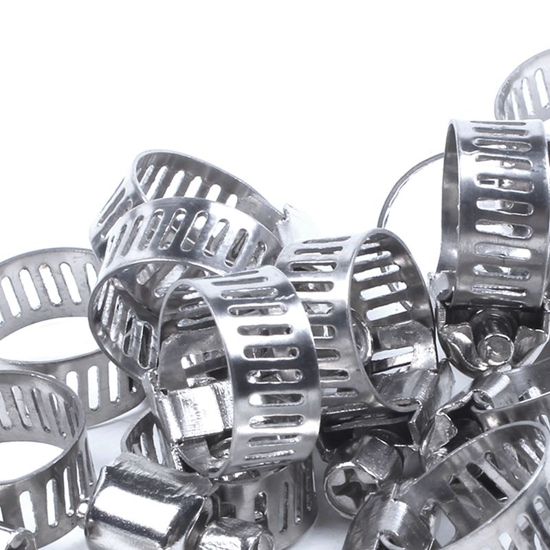 Set 15 Kẹp Ống 8mm - 12mm Bằng Thép Không Gỉ