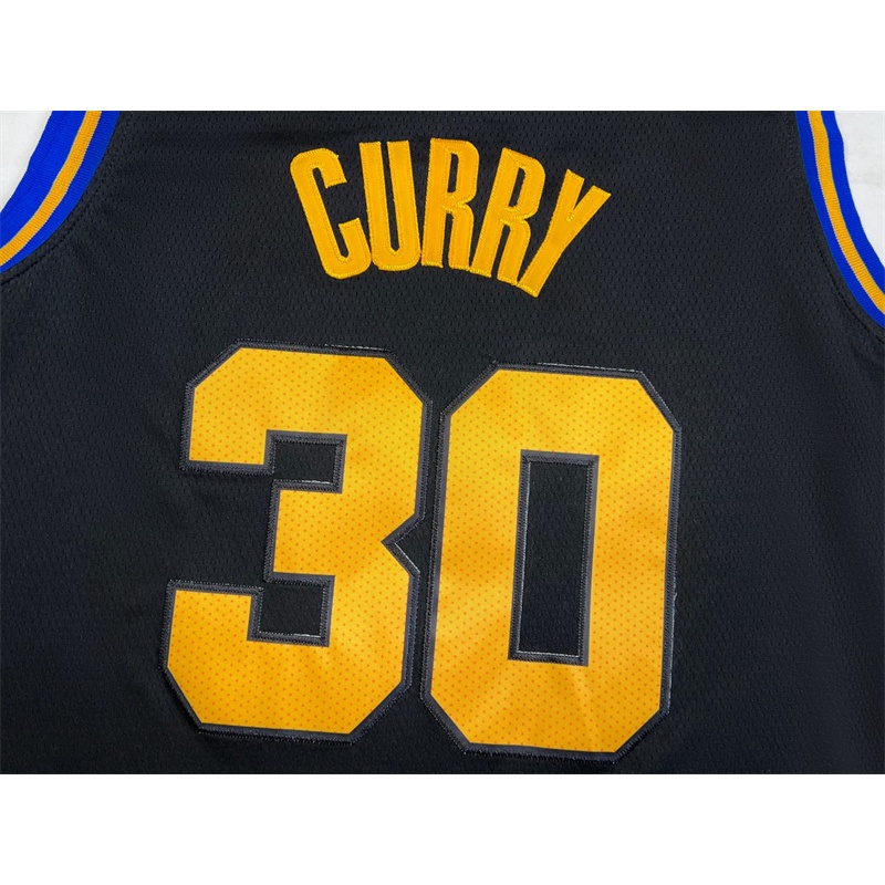 Nk &amp; - Áo Bóng Rổ Thêu Số 30 Đội Stephen Curry Màu Vàng Kim NBA Áo Thun Sát Nách Thời Trang Trẻ Trung