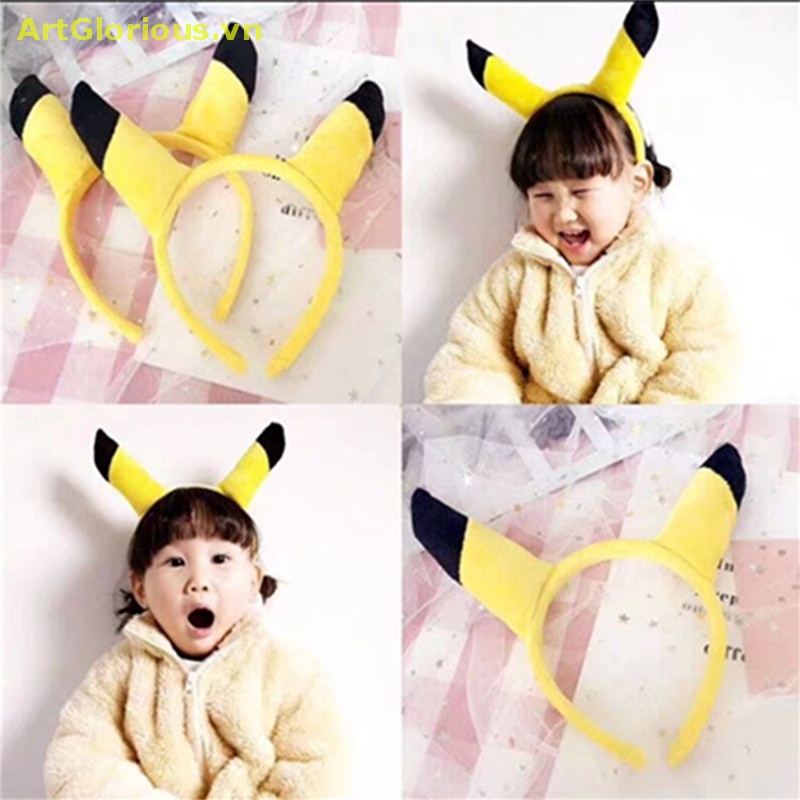 Băng Đô Cài Tóc Rửa Mặt / Rửa Mặt Hình Pikachu pokemon Đáng Yêu