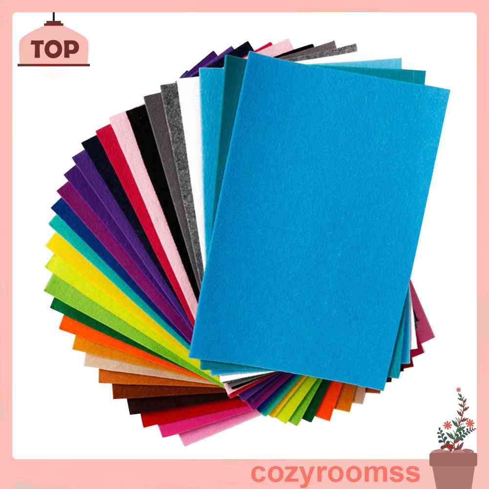 Set 40 Tấm Vải Nỉ Hình Vuông 20x10cm Nhiều Màu Sắc Dùng Để Làm Đồ Trang Trí Thủ Công Đa Năng