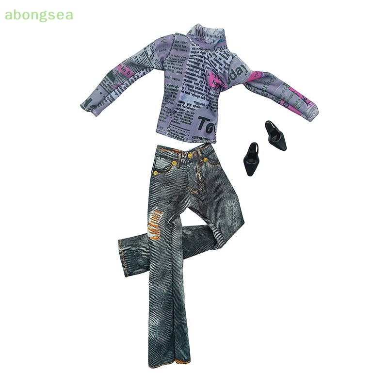 Abongsea Bộ Áo Và Chân Váy Xếp Ly Trên Và Dưới Cao Cấp Dành Cho Búp Bê