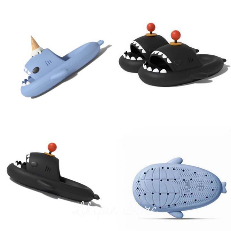 Likepin Store Dép Sandal Đi Biển Chống Trượt Hình Cá Mập 4cm Cho Nam Nữ