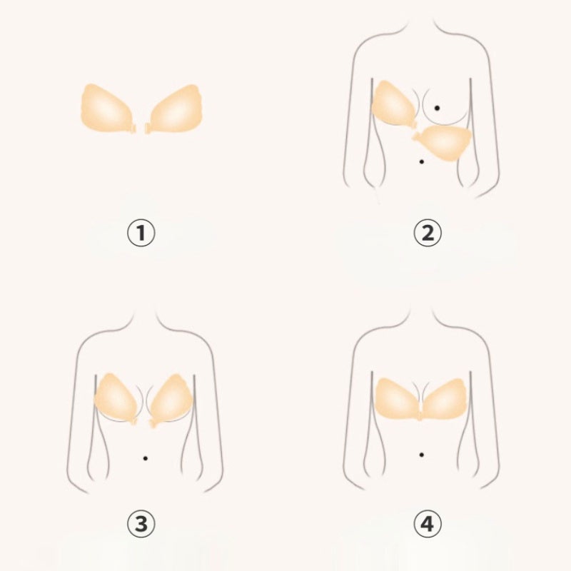 Miếng Dán Nâng Ngực Không Dây Bằng Silicon Tự Dính Thoáng Khí Cho Nữ