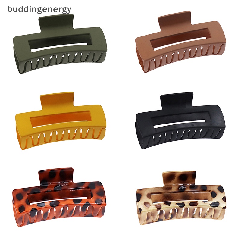 Kẹp Tóc Càng Cua Lớn Bằng Nhựa Màu Trơn Thanh Lịch Cho Nữ