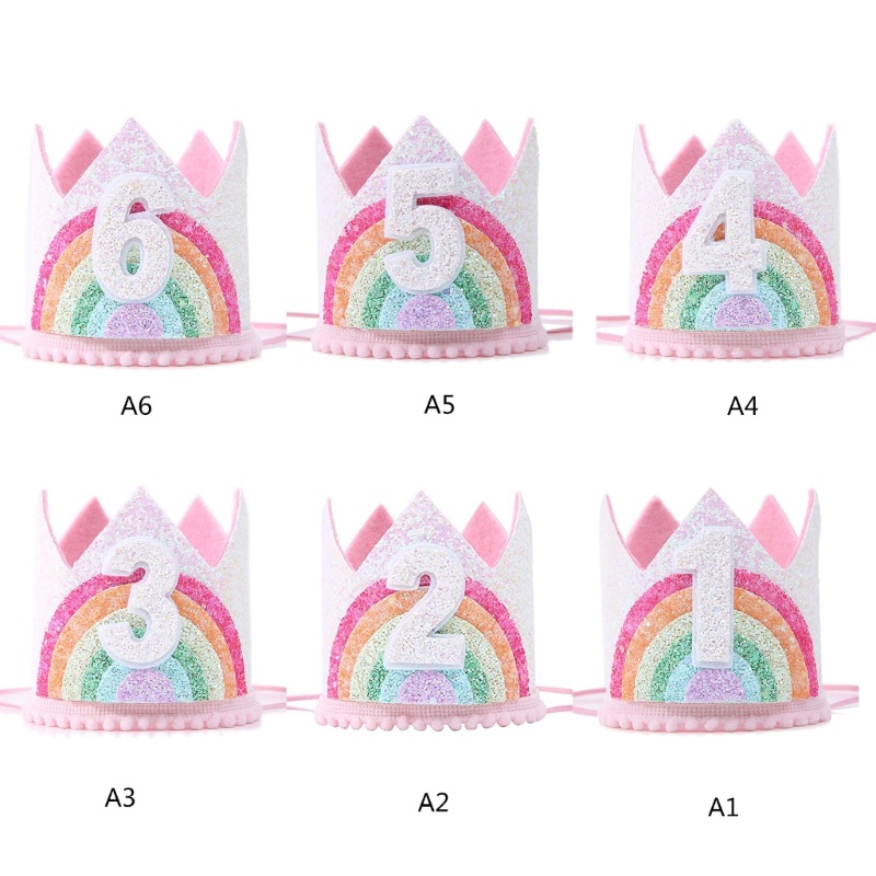 Mũ Sinh Nhật Hình Vương Miện Có Thể Điều Chỉnh Kích Cỡ Cho Bé Trai / Gái