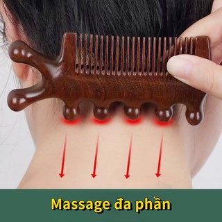 Lược Gỗ Đàn Hương Mát Xa Làm Dày Tóc