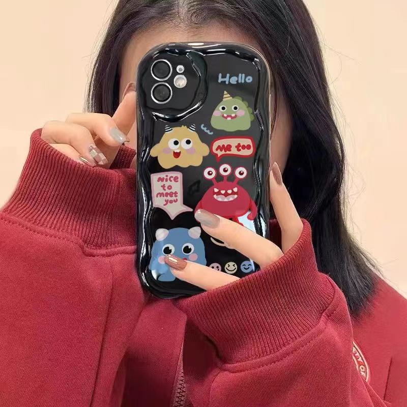 Ốp Điện Thoại Hình Quái Vật Cho iPhone 11Promax 14 13 7 / 8 7plus 11 12 12Pro 8plus 6s 6splus 14plus xr xs max 11Promax