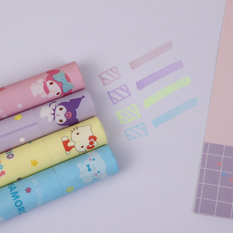 Phấn Bắt Sáng Sanrio Họa Tiết Hoạt Hình Graffiti Nhiều Màu Sắc Dễ Thương diy