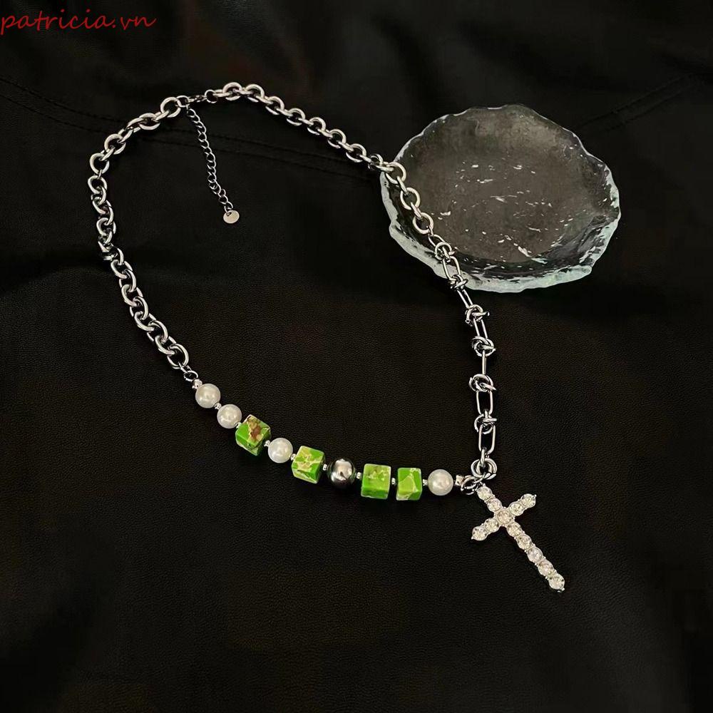 Vòng cổ Thép Titan Mặt Thánh Giá Phong Cách Hip hop Đơn Giản Cho Nam