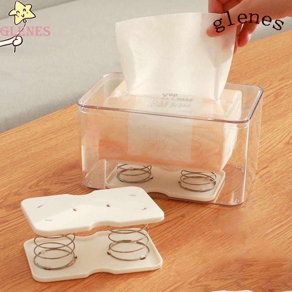 Hộp Đựng Khăn Giấy Tự Động Bằng Nhựa Có Lò Xo Hỗ Trợ Đáy Xe Hơi / Nhà Cửa 2023