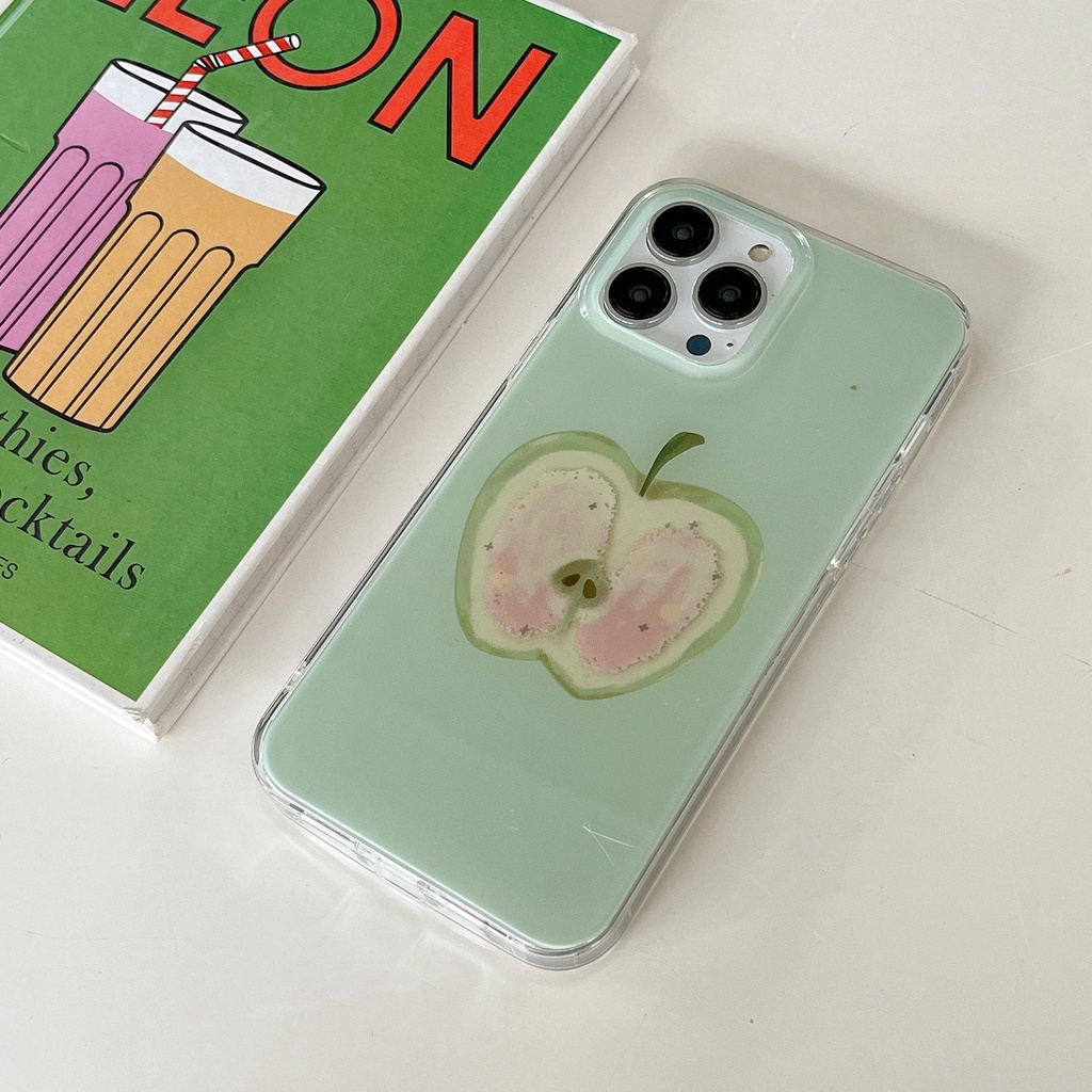 Ốp Điện Thoại Imd TPU Mềm Trong Suốt In Hình Hoạt Hình Đơn Giản Chống Sốc Cho iPhone 14 13 12 11 Pro Max