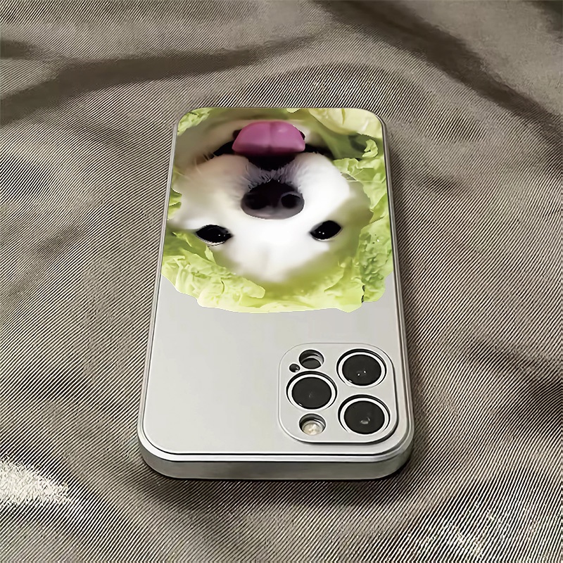 Ốp Điện Thoại TPU Silicon Mềm Chống Sốc Mạ Điện Hình Cún Dễ Thương Cho IPhone 14 13 12 11 Pro XS Max XR X 8 + 7 6S Plus