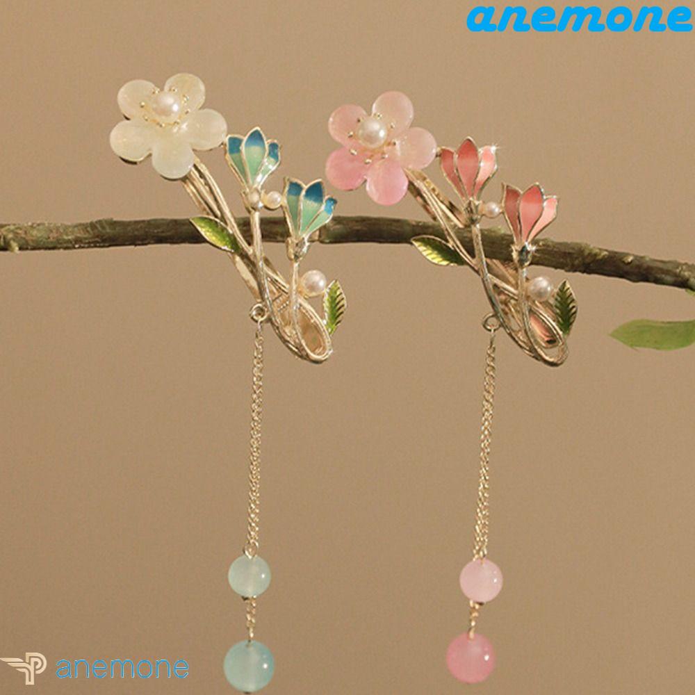 Trâm Cài Tóc Dáng Dài Phối Tua Rua Phong Cách Hanfu Cổ Điển Dễ Thương Dành Cho Bạn Nữ