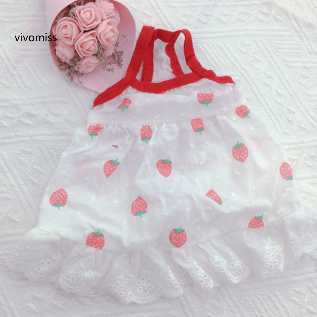 Đầm Hai Dây Họa Tiết Trái Cây Xinh Xắn Cho Thú Cưng