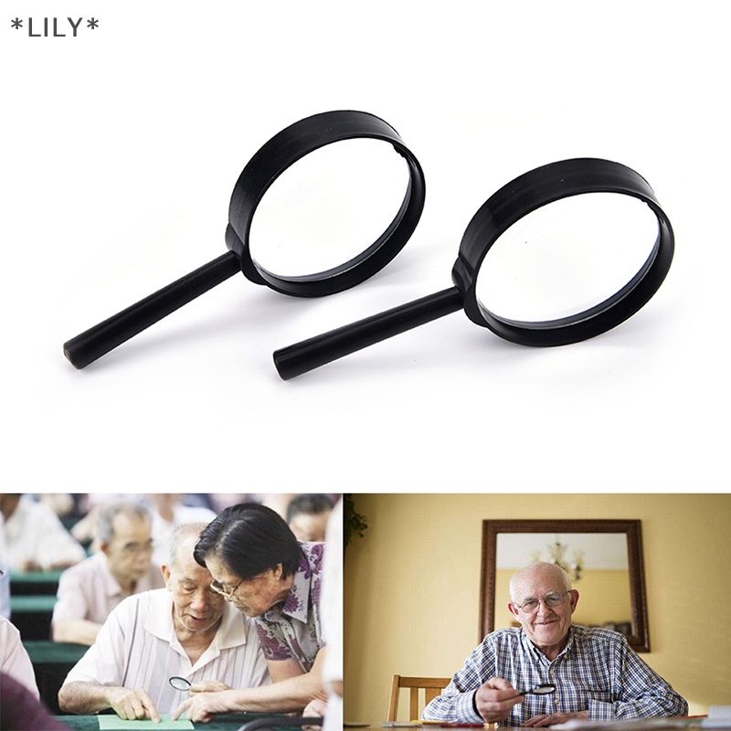 Lily 1 cái kính lúp 60mm cầm tay 5x Kính lúp cầm tay tầm nhìn thấp đọc uuu