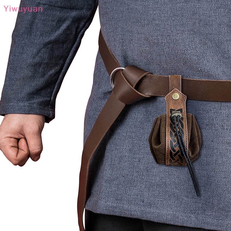 < Yiwuyuan > Túi Dây Rút Đựng Tiền Xu Celtic Viking Phong Cách Steampunk Hóa Trang Mới Cho Nam Và Nữ