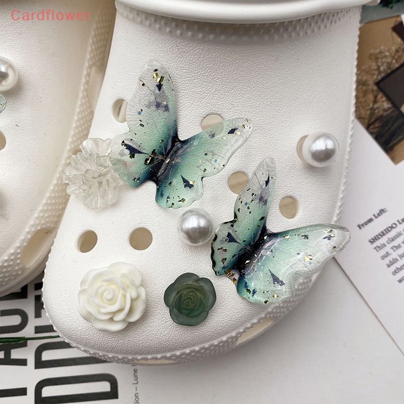 < Cardflower > Phụ Kiện Trang Trí Xăng đan Đục Lỗ Hình Hoa Bướm Thời Trang Hàng Mới DIY