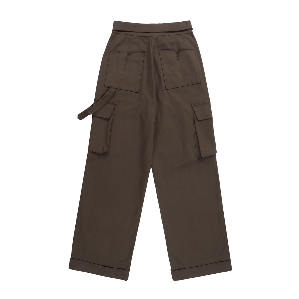 Quần Dài Ống Đứng Nhiều Túi Phong Cách Đường Phố Mỹ Thời Trang Cho Nữ