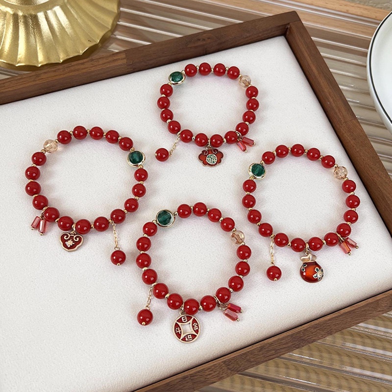 Vòng Tay Chuỗi Hạt Đá Ngọc Bích Hetian Nhân Tạo Hình Thỏ Sang Trọng Thời Trang Cho Nữ