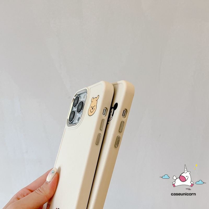 DISNEY Ốp Điện Thoại Viền Kim Loại Sang Trọng Cho IPhone 14 11 12 13 Pro MAX X XR 7 8 Plus XS MAX