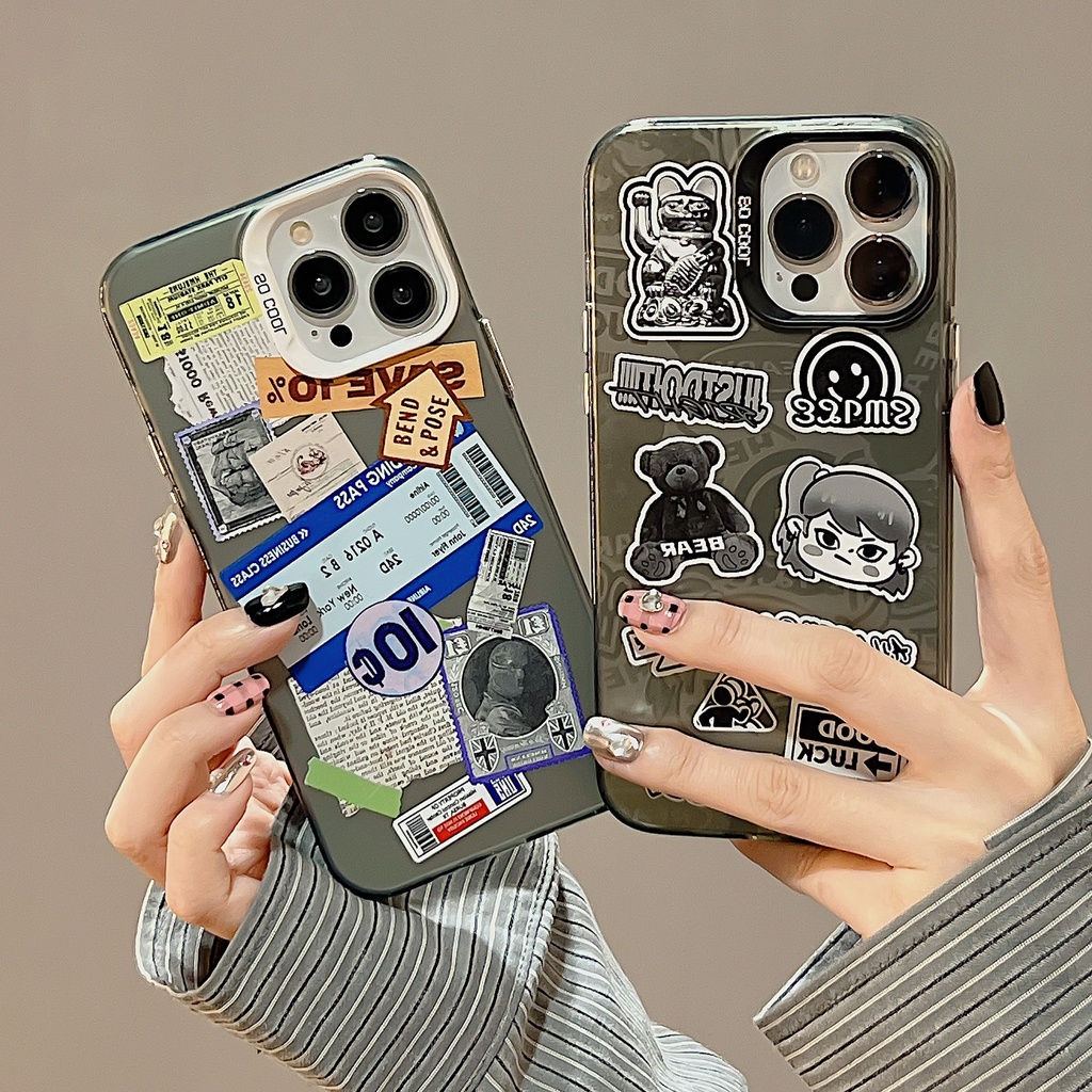 Ốp Điện Thoại tpu Dẻo Trong Suốt Họa Tiết Hoạt Hình Độc Đáo Chống Sốc Cho iPhone 11 13 12 14 PRO MAX