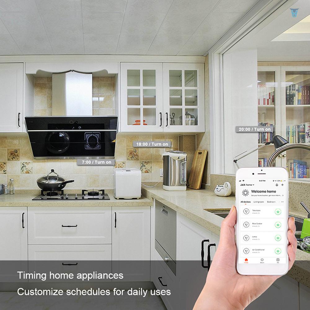 Ổ Cắm Thông Minh Điều Khiển Bằng Giọng Nói Wifi AC 100-24 16A