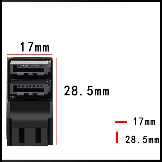 Bảng Mạch Chuyển Đổi Giao Diện Kép Ph572_90 / 180 Độ SATA 7pin