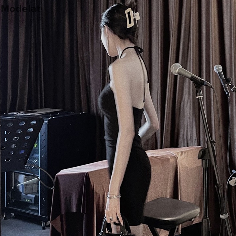 Mfc Đầm Ôm Hai Dây Màu Trơn Gợi Cảm Cho Nữ WTD