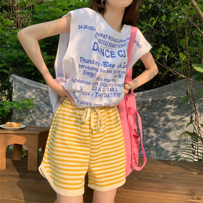 Mfc Quần Short Thể Thao Lưng Cao Dáng Rộng Mềm Mại Thoáng Khí Dễ Phối Đồ Thời Trang Mùa Hè Cho Nữ