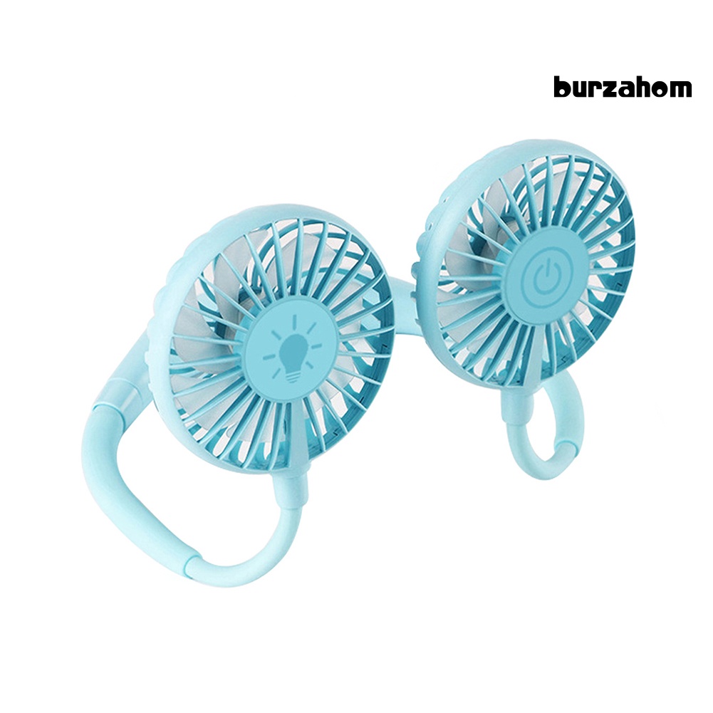 Quạt Làm Mát Đeo Cổ Sạc Cổng USB Có Đèn LED Có Thể Gấp Gọn Tiện Dụng