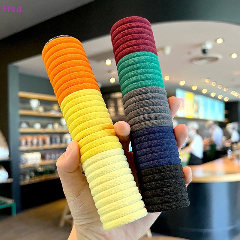 {Ffsd} Hộp 24 Dây Thun Buộc Tóc Co Giãn Không Đau Làm Quà Tặng Cho Trẻ Em