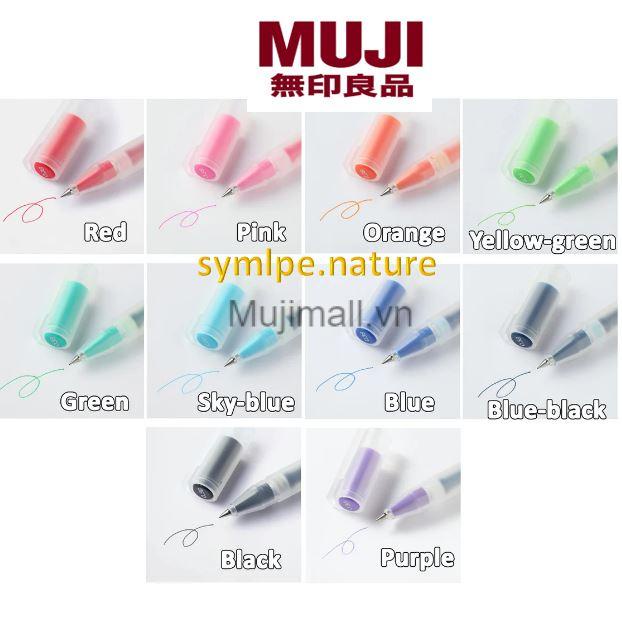 Bút Muji Gel có nắp 0.38mm Đủ Màu Muji chính Hãng