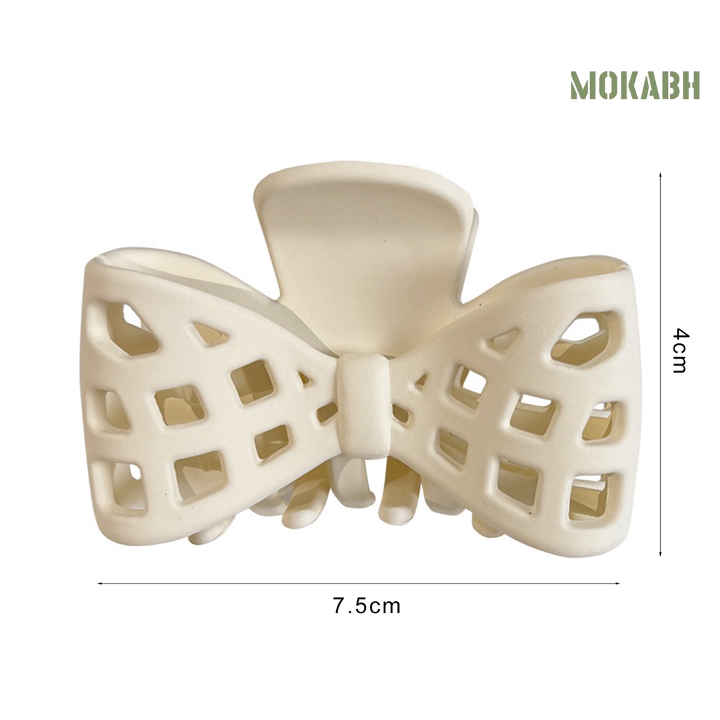 Kẹp Tóc Hình Nơ Màu Đen / Be Chống Trượt Kiểu Dáng Cổ Điển Dành Cho Nữ