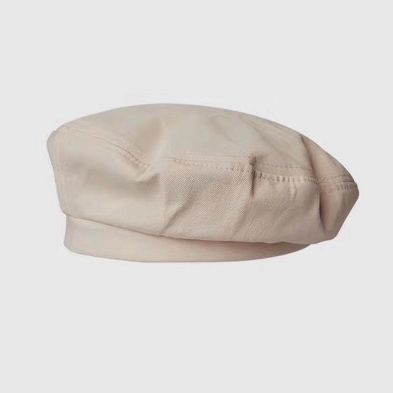 Mũ Beret Vải cotton Màu Trơn Dễ Thương Thời Trang Mùa Hè Cho Bạn Gái