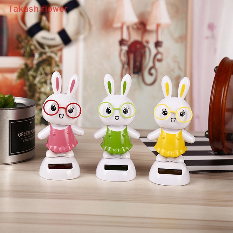 1 Búp Bê Thỏ / Gấu Trúc Lắc Đầu Dễ Thương Trang Trí Xe Hơi