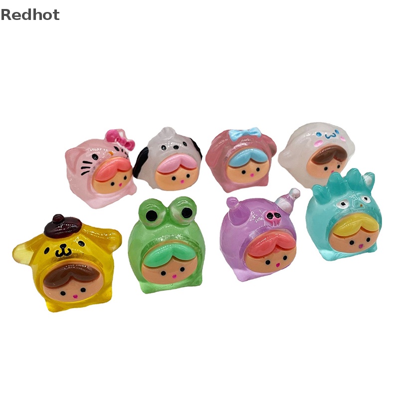 1 Đồ trang trí Búp Bê Mini Hình Sanrio Dạ Quang Trang Trí Tiểu Cảnh