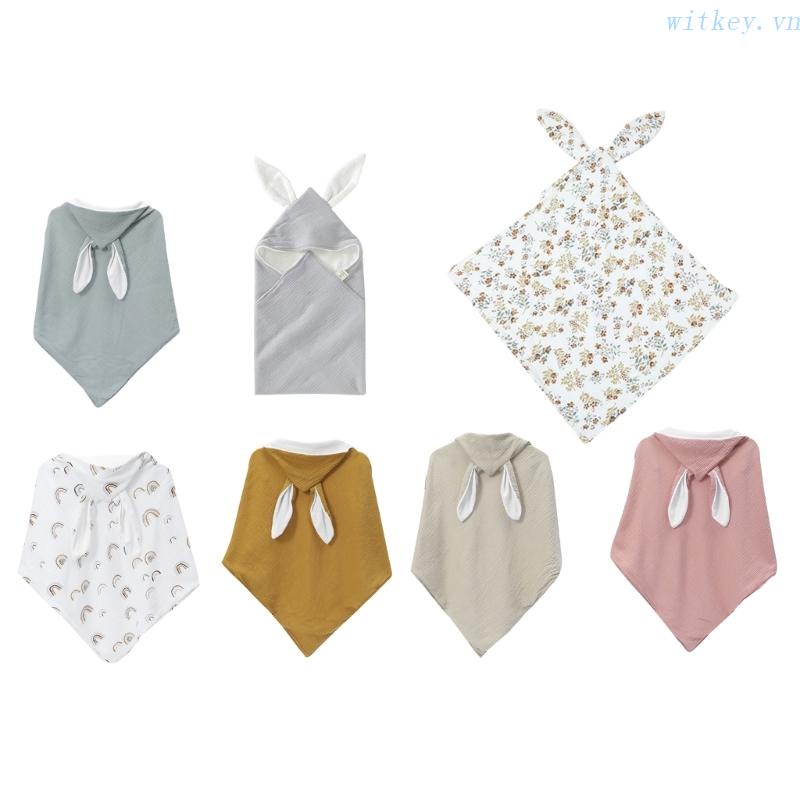 Khăn Tắm Cotton Mỏng Có Nón Trùm Đầu Dễ Thương Dành Cho Bé Sơ Sinh 29 / 27 ''