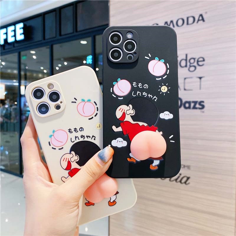Ốp Điện Thoại Silicon In Hình Cậu Bé Bút Chì Cho IPhone 14 13 12 11 7 8 Pro Max XS XR 8 7 14 Plus