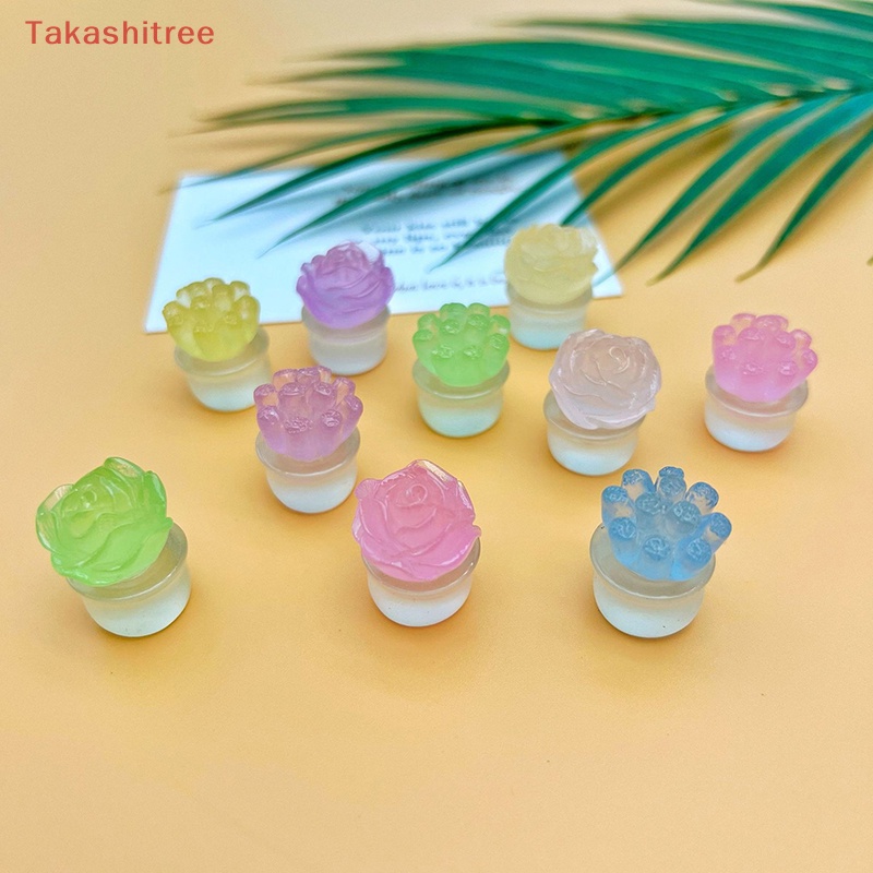 Bộ 2 Chậu Cây Mini Bằng Nhựa Màu Sắc Ngẫu Nhiên Dùng Trang Trí