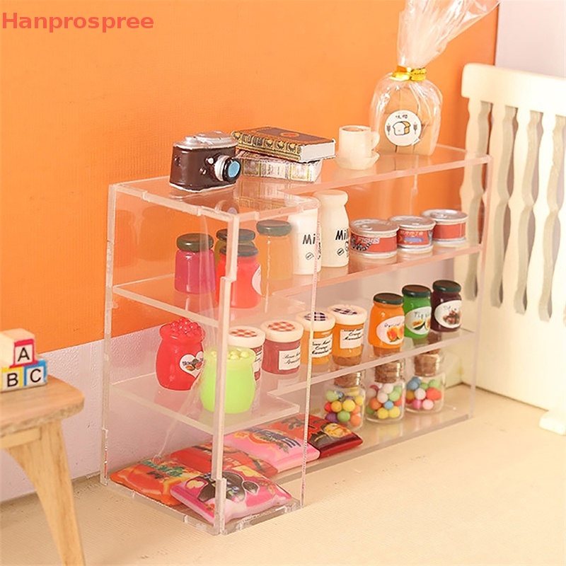 Mô Hình Tủ Trưng Bày Bánh Kem / Thức Ăn Trong Suốt Trang Trí Nhà Búp Bê Tỉ Lệ 1: 12