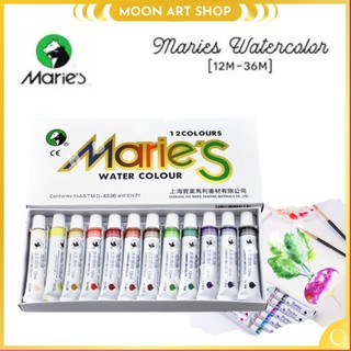 Màu nước Maries dạng tuýp 9ml 12ml bộ 12 18 24 36 mầu