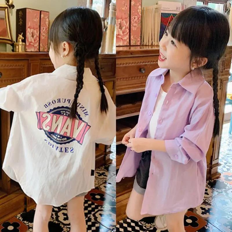 Áo Sơ Mi Chống Nắng Phong Cách Hàn Quốc Thời Trang Mùa Hè 2023 Cho Bé Gái 5-6 - 7-8 - 9-10 - 11-12 - 13-14 Tuổi