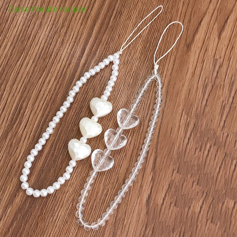 Vòng Tay Chuỗi Hạt Nhựa Hình Trái Tim Dễ Thương Chống Thất Lạc Cho Điện Thoại