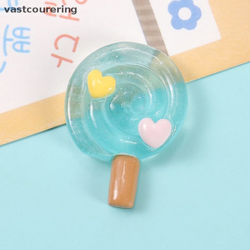 Bộ 5 Kẹo Mút Trong Suốt Bằng Nhựa Resin Dùng Trang Trí Sổ Tay DIY