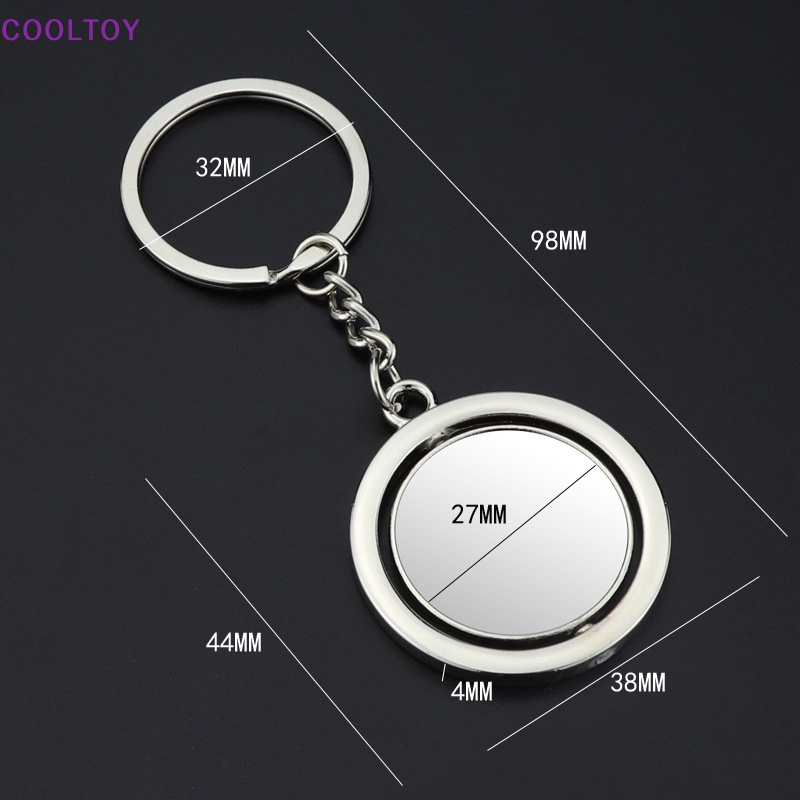 Móc Chìa Khóa Handmade Bằng Kim Loại Hình Tròn Rỗng 360 Độ