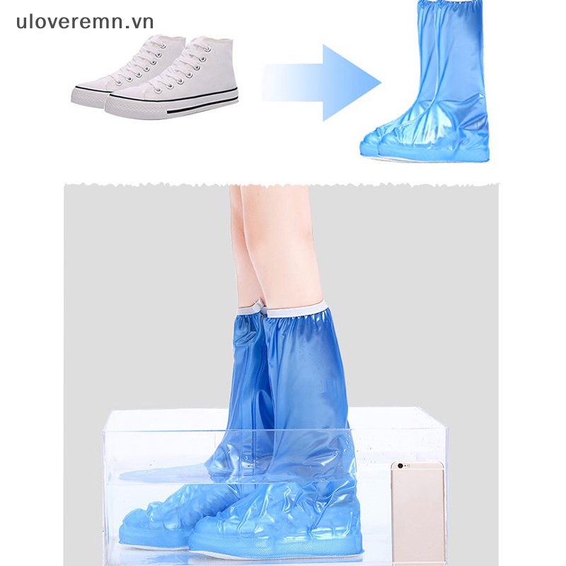 Vỏ Bọc Giày Đi Mưa Dáng Dài Chống Trượt Chống Thấm Nước Có Thể Tái Sử Dụng