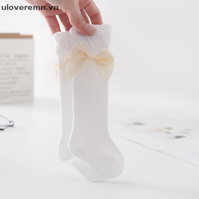 Uloveremn Đôi Tất Chống Muỗi Đính Nơ Lớn Điều Hòa Không Khí Qua Gối Kiểu Hoạt Hình Cho Bé