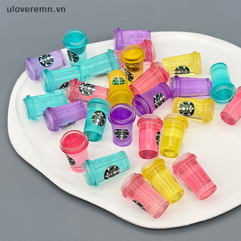 Uloveremn Set 5 Ly Cà Phê Mini Trang Trí Phong Cảnh Nhà Búp Bê