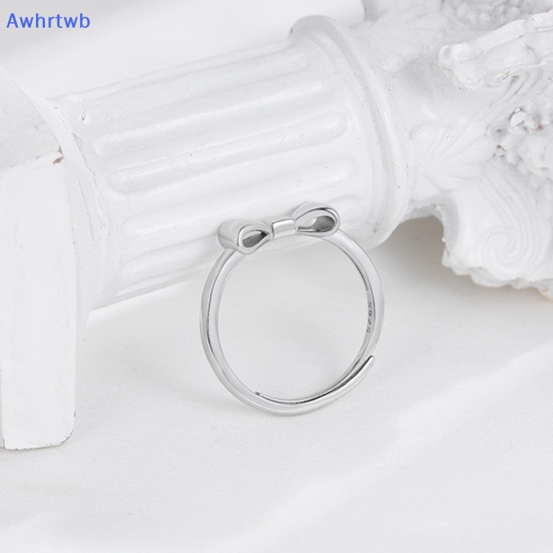 Nhẫn Bạc Họa Tiết Nơ Đơn Giản Thời Trang Cao Cấp Có Thể Điều Chỉnh Cho Nữ Mới