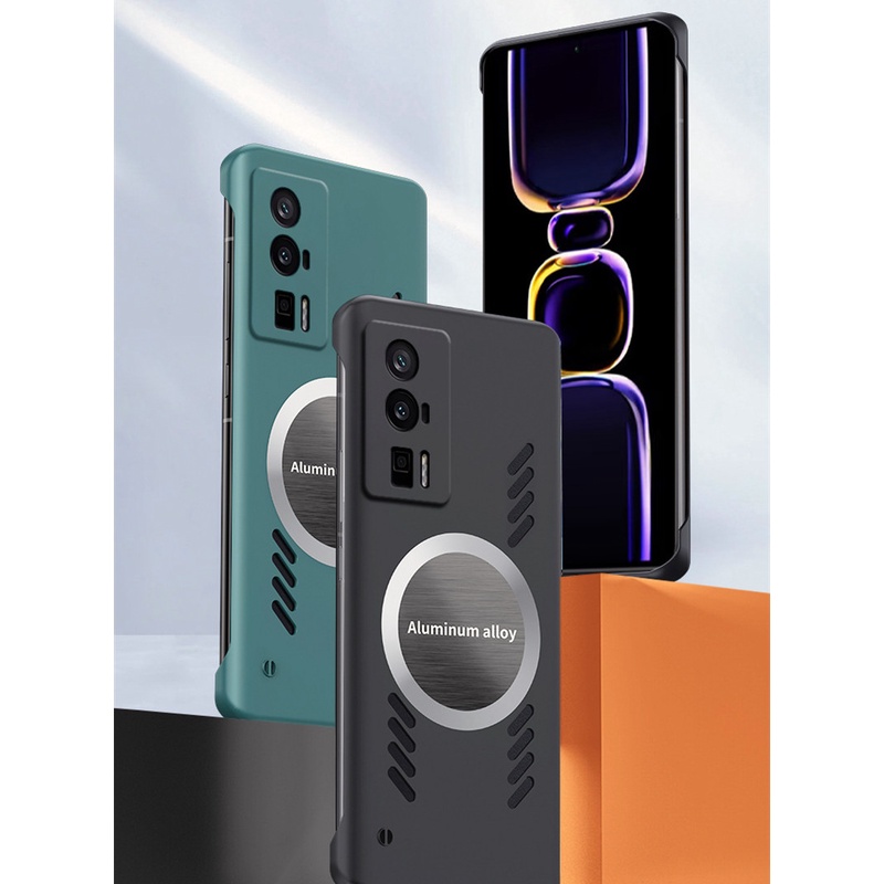 Ốp Điện Thoại Nam Châm Tản Nhiệt Không Khung Cho Xiaomi Redmi K50 K50i K60 K60E K40 Ultra Pro